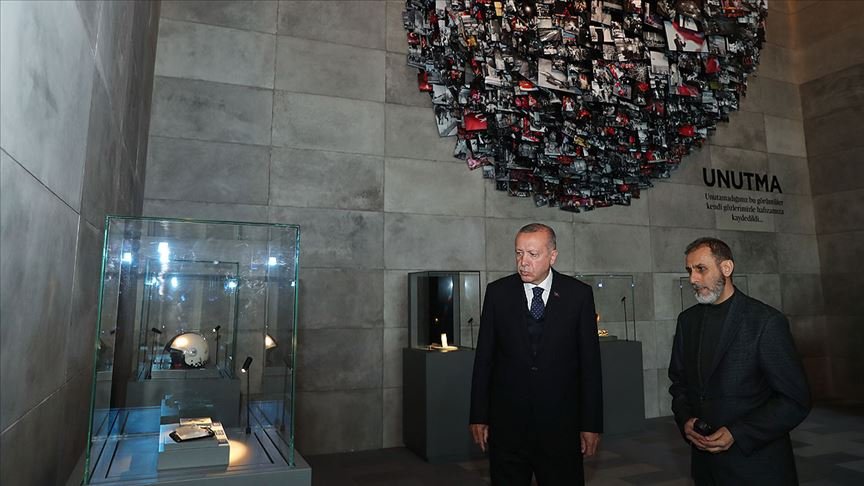 Erdoğan, Hafıza 15 Temmuz Müzesi'ni ziyaret etti