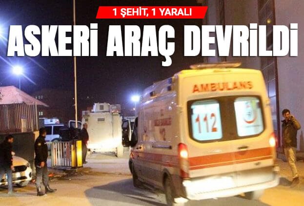 Hakkari’de askeri araç kaza yaptı