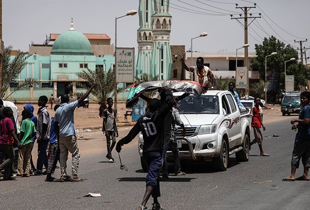 Sudan ordusunun, başkent Hartum’daki Savunma Bakanlığı ön