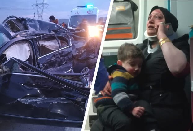 Tekeri patlayan otomobil tırla çarpıştı: Baba ve oğlu öldü