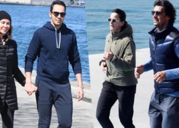 İbrahim Kutluay ve eski eşi Demet Şener aynı sahilde!