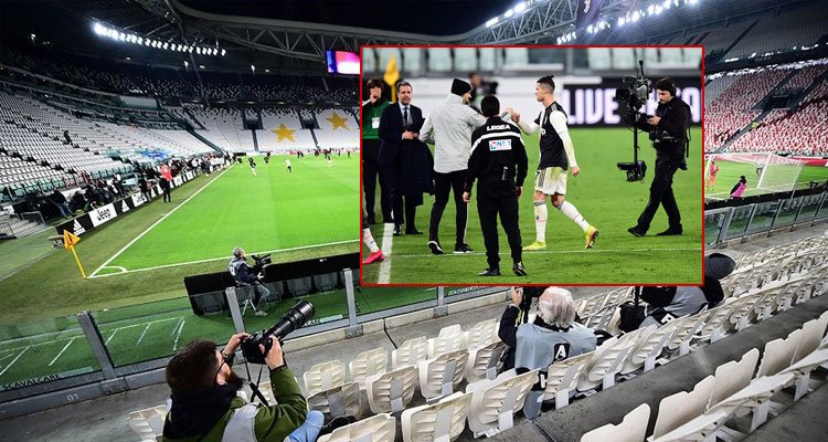 Juventus-Inter karşılaşmasına 'korona' damgası