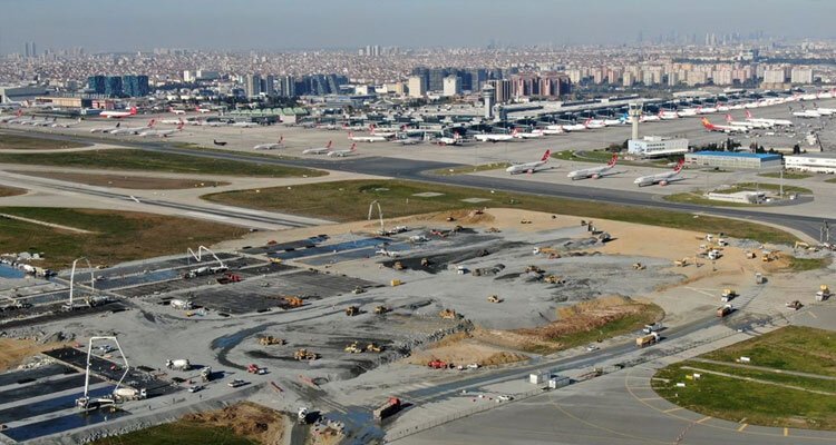 Atatürk Havalimanı’ndaki hastanenin zemin betonu dökülmeye başlandı