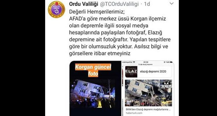 Ordu'daki deprem sonrası sosyal medyada provokasyon